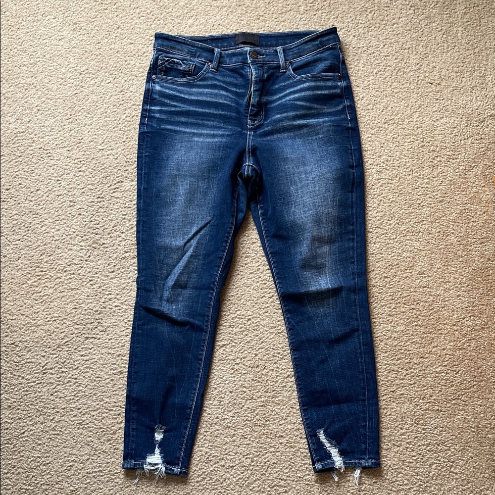 Buckle Black Ankle Skinny Jeans